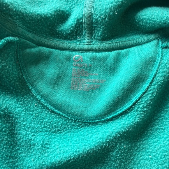 Gap Fit Turquoise Zip Down Hooded Sweatshirt - Size Medium - Picture 4 of 7